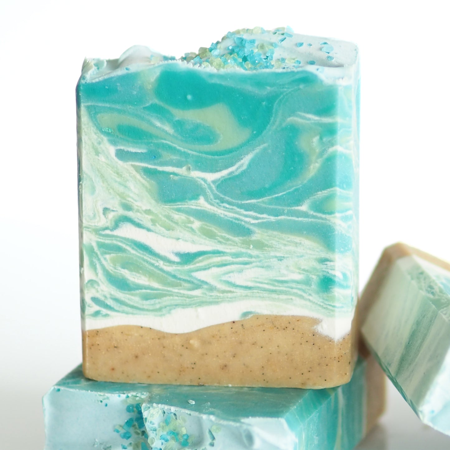 Sand + Sea Scent | Handmade Goat Milk Soap | Coastal Fresh Scent with Kukui Nut Oil, Mango Butter & Shea Butter | Natural Artisan Soap Bar