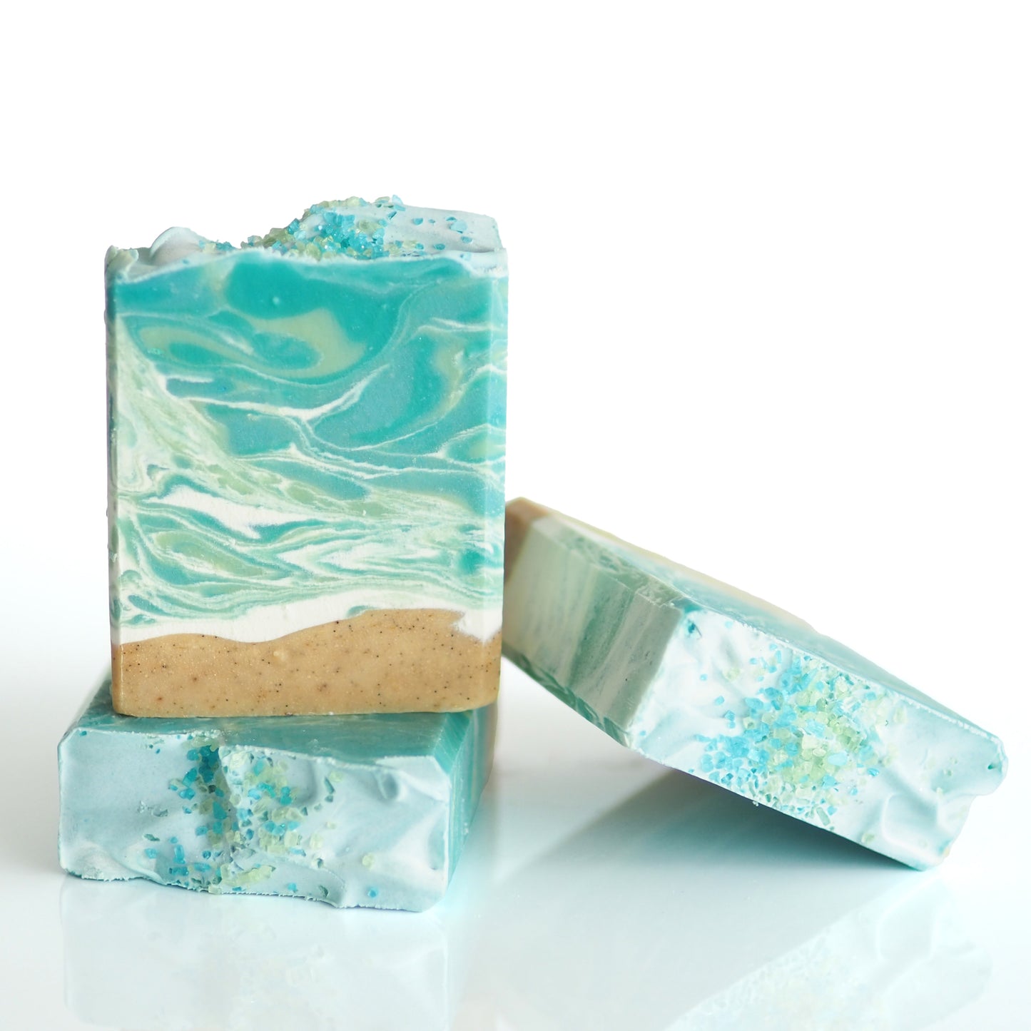 Sand + Sea Scent | Handmade Goat Milk Soap | Coastal Fresh Scent with Kukui Nut Oil, Mango Butter & Shea Butter | Natural Artisan Soap Bar